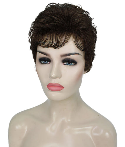 Medium Brown short pixie wigs