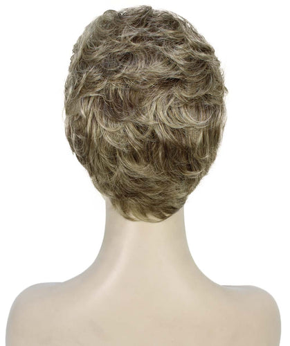 Honey Blonde with Light Brown Highlight short pixie wigs