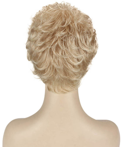 Golden Blonde with 613 Plantinum Tips short pixie wigs