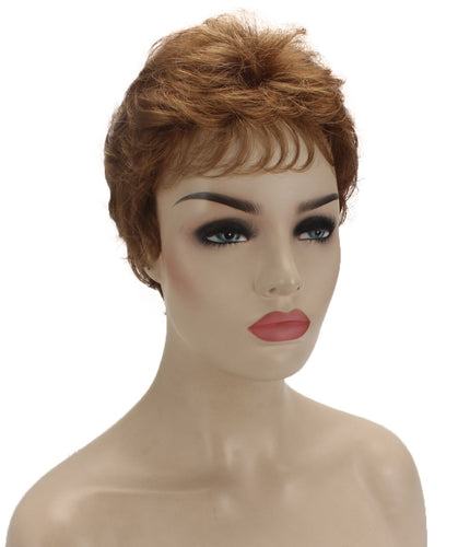 Medium Auburn with Light Aurburn Tips short pixie wigs