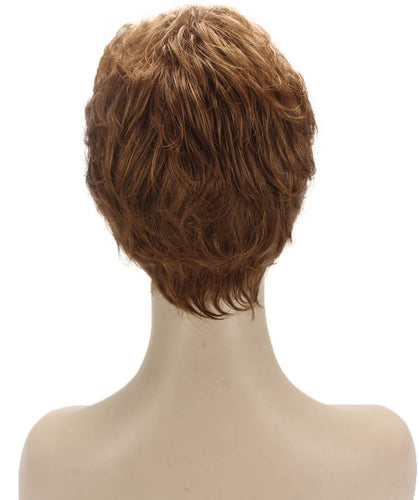 Medium Auburn with Light Aurburn Tips short pixie wigs