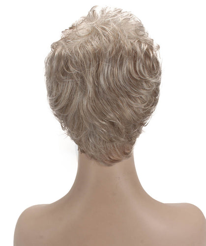 Light Silver Grey short pixie wigs