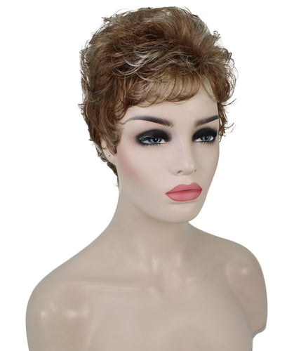 Light Blonde with Blonde Highlight short pixie wigs