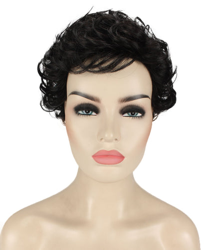 Black Curly Pixie Wig