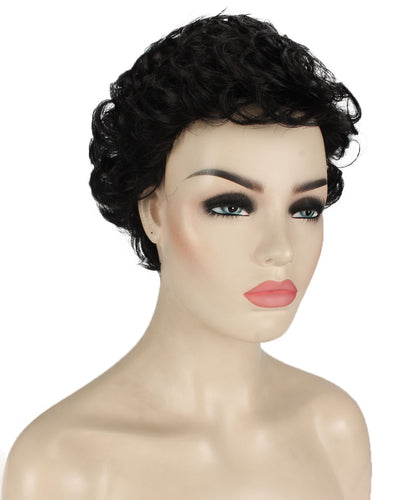 Black Curly Pixie Wig