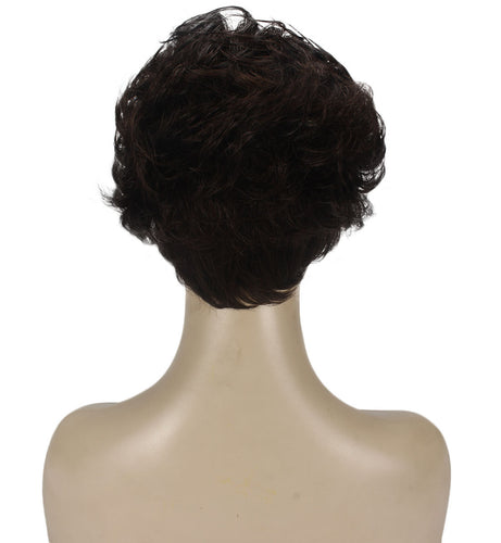 Chestnut Brown Curly Pixie Wig