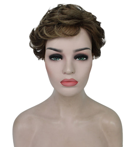Light Brown Curly Pixie Wig