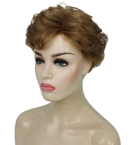 Dark Golden Blonde Curly Pixie Wig