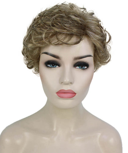 Ash Blonde Curly Pixie Wig