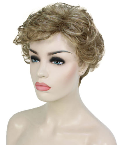 Ash Blonde Curly Pixie Wig