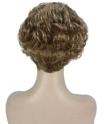 Ash Blonde Curly Pixie Wig