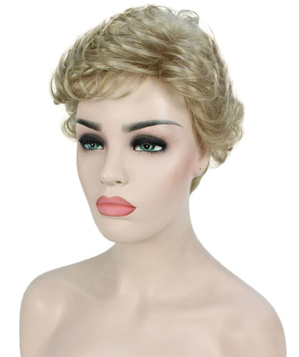 Honey Blonde Curly Pixie Wig