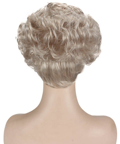 Light Silver Grey Curly Pixie Wig