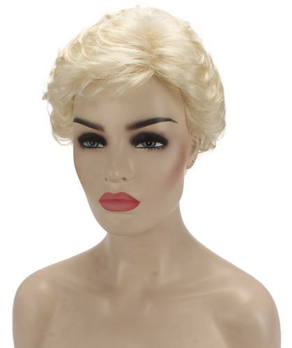 Platinum Blonde Curly Pixie Wig