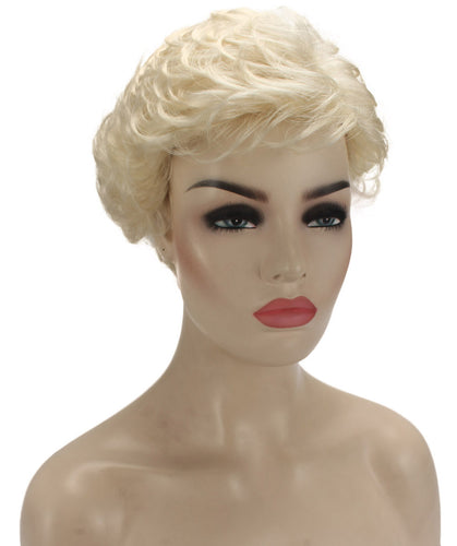 Platinum Blonde Curly Pixie Wig