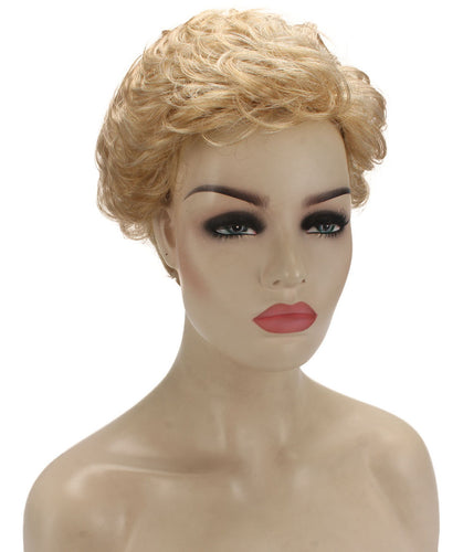 Strawberry Blonde Curly Pixie Wig