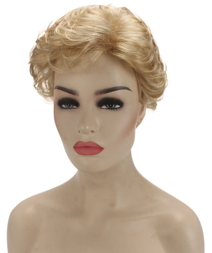 Champaign Blonde Curly Pixie Wig