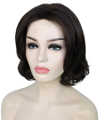 Off Black layered bob wig