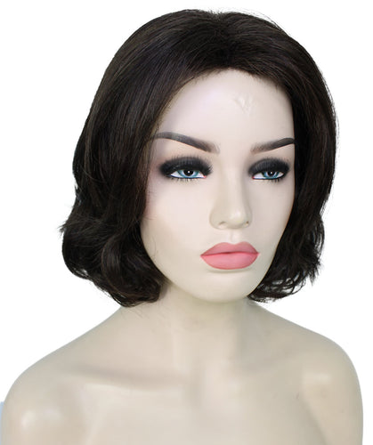 Off Black layered bob wig