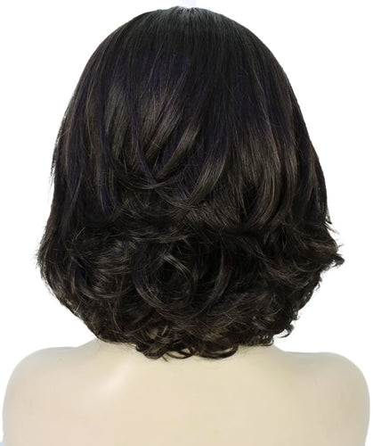 Off Black layered bob wig