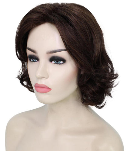 Chestnut Brown layered bob wig