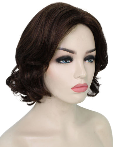 Chestnut Brown layered bob wig