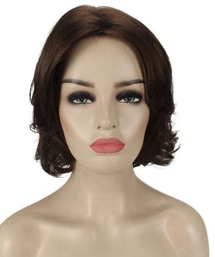 Medium Brown layered bob wig