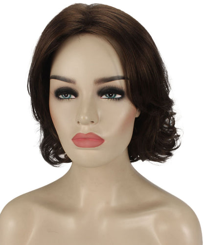 Medium Brown layered bob wig