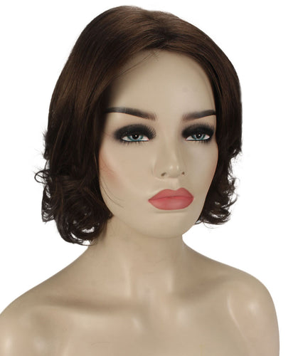 Medium Brown layered bob wig