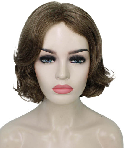 Ash Light Brown layered bob wig