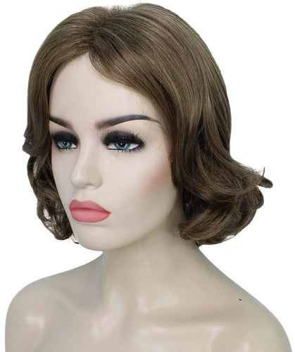 Ash Light Brown layered bob wig