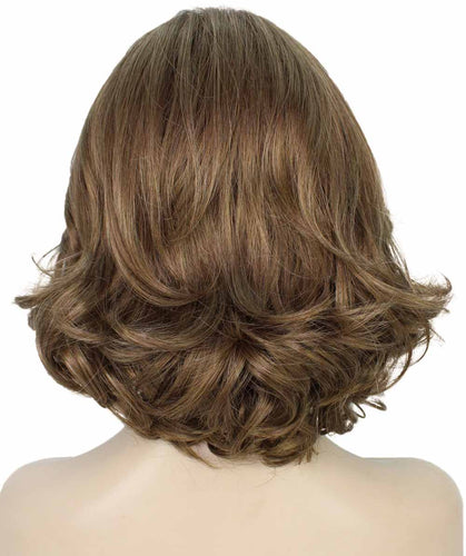 Ash Light Brown layered bob wig