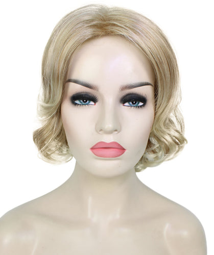 Golden Blonde with 613 Plantinum Tips layered bob wig