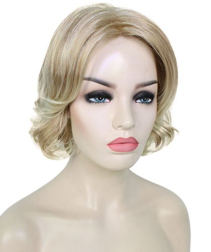 Golden Blonde with 613 Plantinum Tips layered bob wig