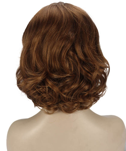 Medium Auburn with Light Aurburn Tips layered bob wig