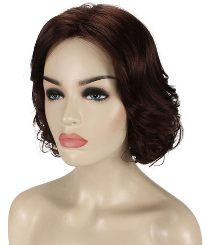 Dark Auburn layered bob wig