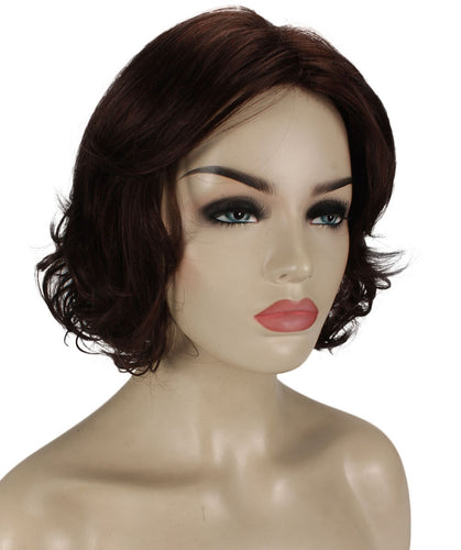 Dark Auburn layered bob wig