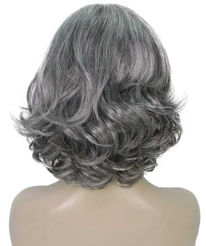 Salt & Pepper Grey layered bob wig