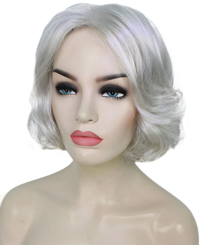 Silver Grey layered bob wig