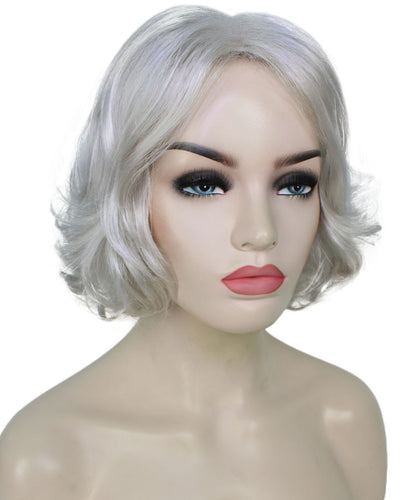 Silver Grey layered bob wig