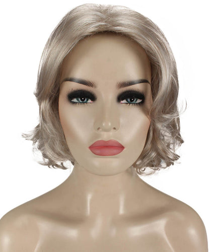 Light Silver Grey layered bob wig