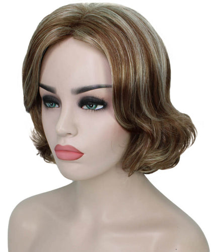 Light Blonde with Blonde Highlight layered bob wig