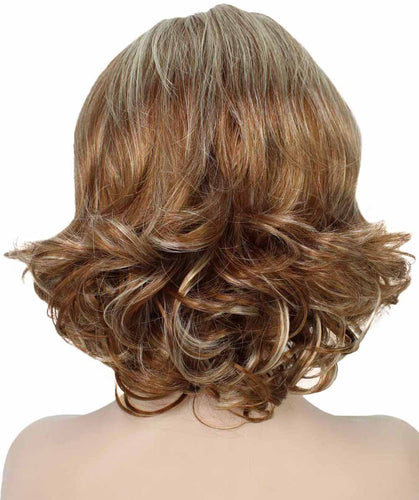 Light Blonde with Blonde Highlight layered bob wig