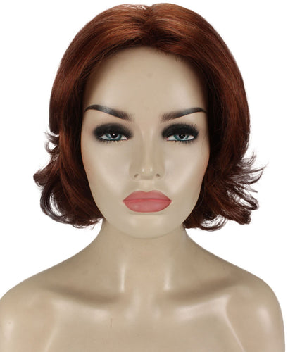 Bright Auburn mixed with Dark Auburn layered bob wig