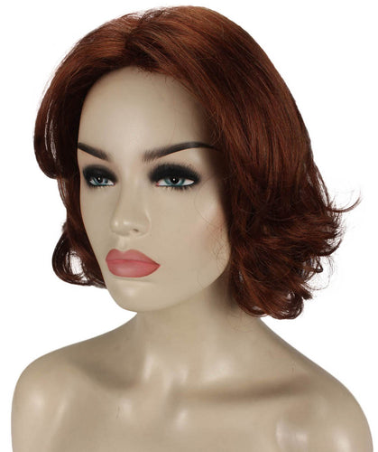 Bright Auburn mixed with Dark Auburn layered bob wig