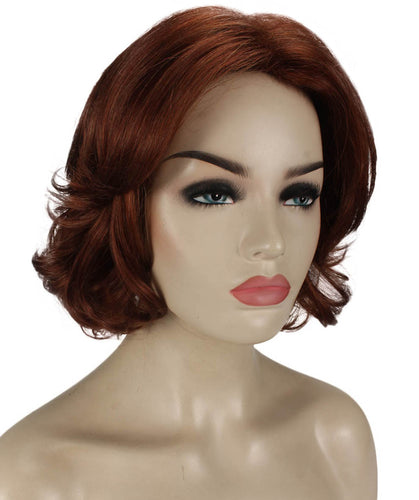 Bright Auburn mixed with Dark Auburn layered bob wig