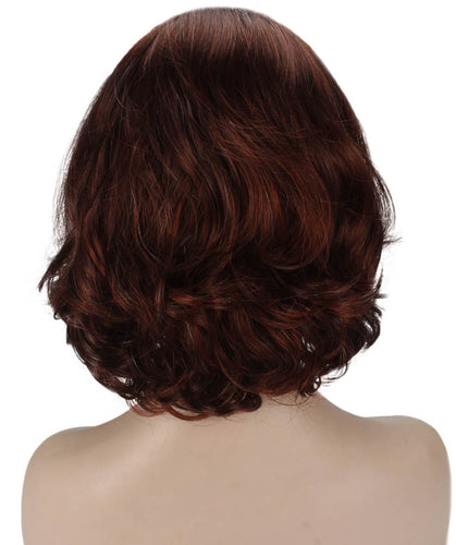 Dark Aurburn with Falme Auburn Foils layered bob wig