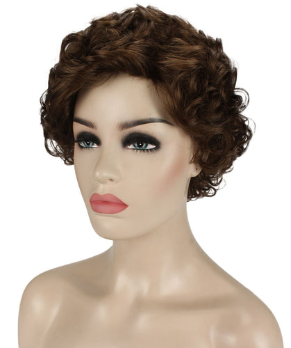 Light Brown pixie style wigs