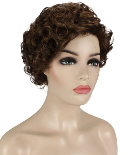 Light Brown pixie style wigs