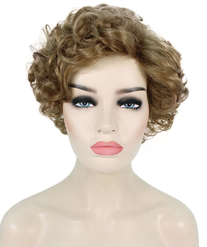 Dark Golden Blonde pixie style wigs